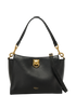 Small Shoulder Iris, &pound;550, Handbags, Black, Leather, Front view